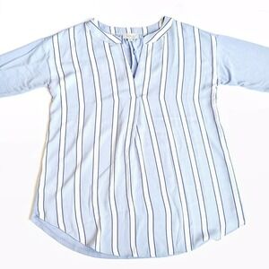 Loft XS Blue Notch Neck Tunic SOFT! Worn Once